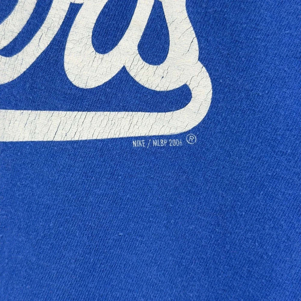 Nike T-Shirt Mens Large Blue LA Dodgers Graphic Short Sleeve MLB Baseball Tee